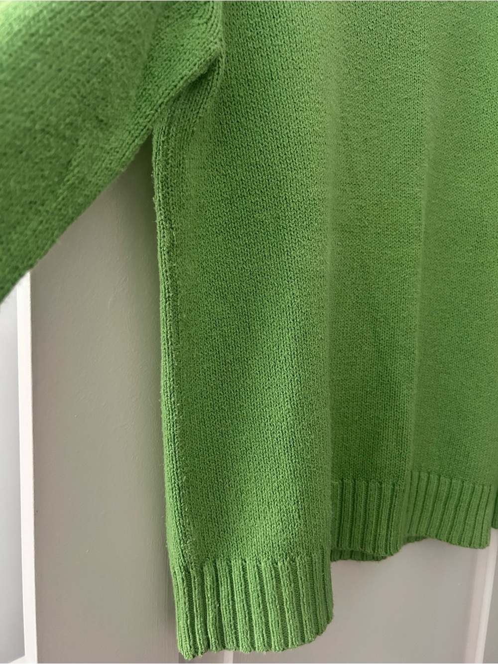Vintage J.Crew Lime Green 100% Cotton Crewneck Sweater, size L - Picture 3 of 4